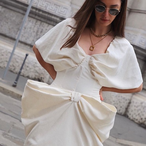 NWT Zara 2 Piece Multiposition Balloon Bodysuit and Voluminous Mini Skirt - Picture 15 of 16